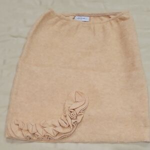 Esteve Elegant Cream Pencil Skirt with Ruffle Detail